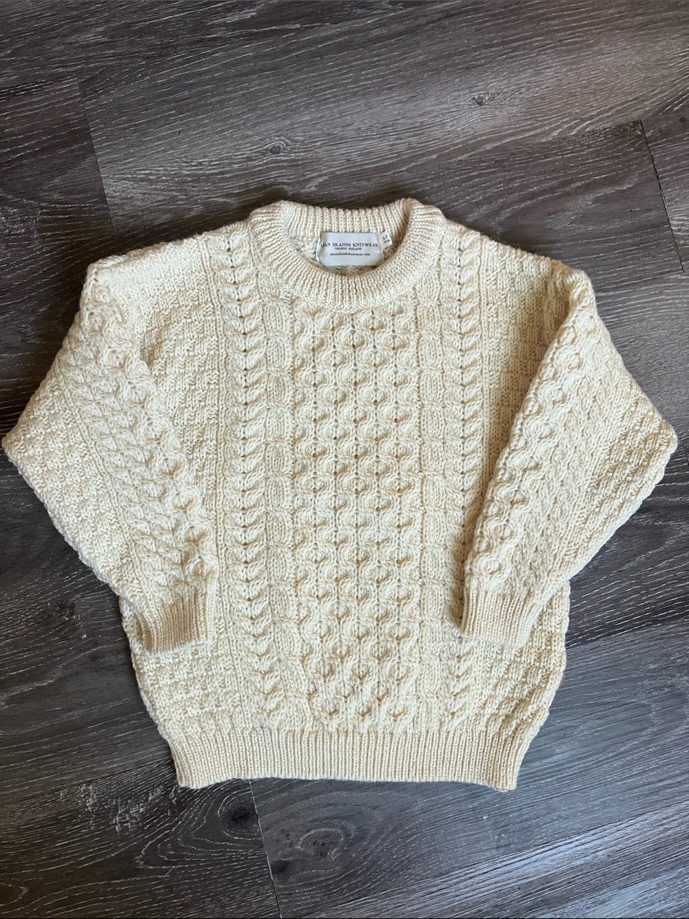 Aran Cream Cable Knit Sweater